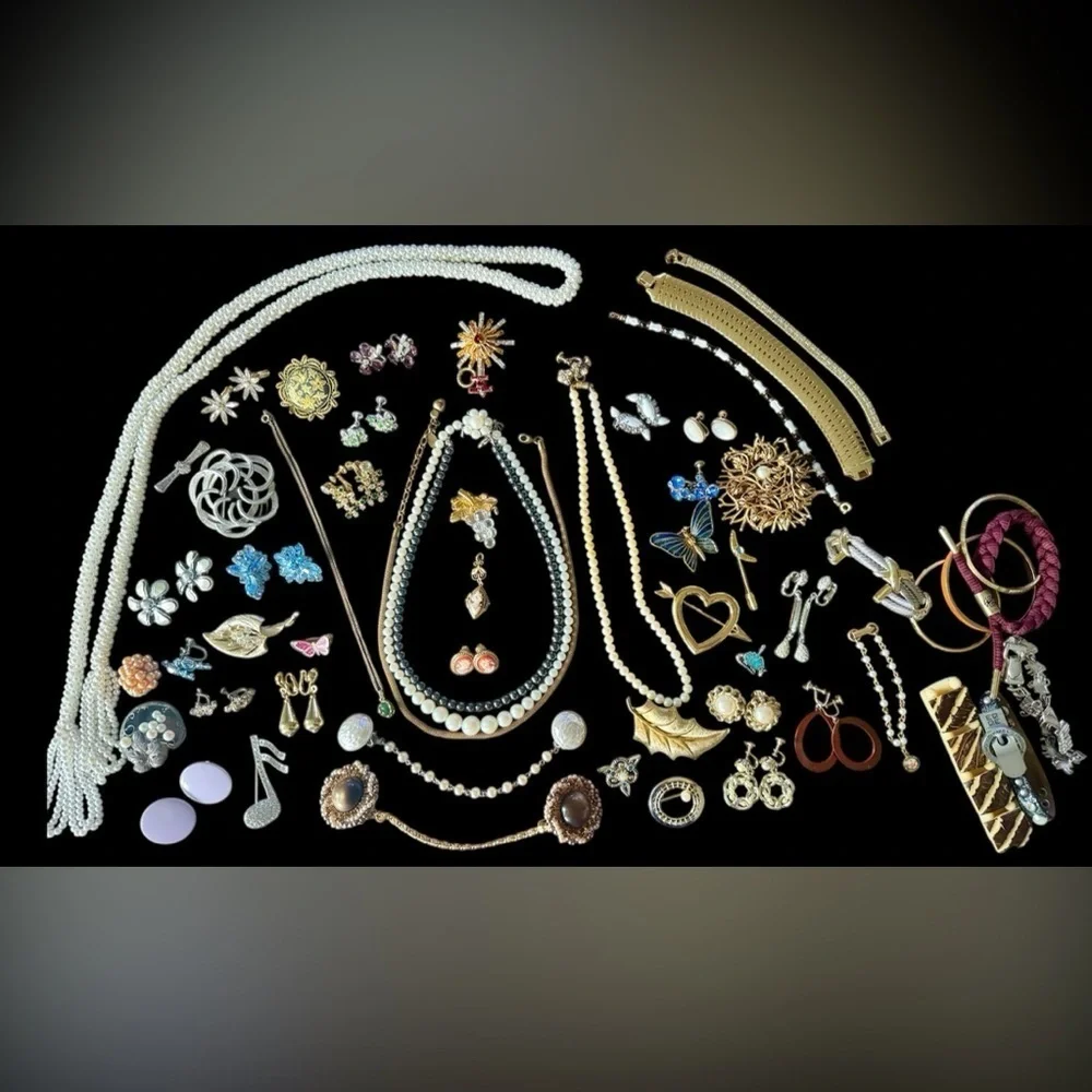 Vintage to Now Rhinestone Jewelry Lot Some Signed Swarovski Hobe Napier Monet - Picture 9 of 15